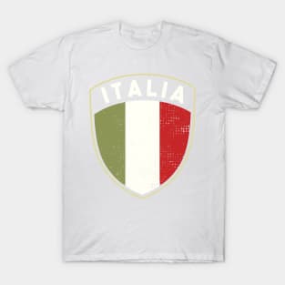 Italian Pride Italia Flag Shield T-Shirt